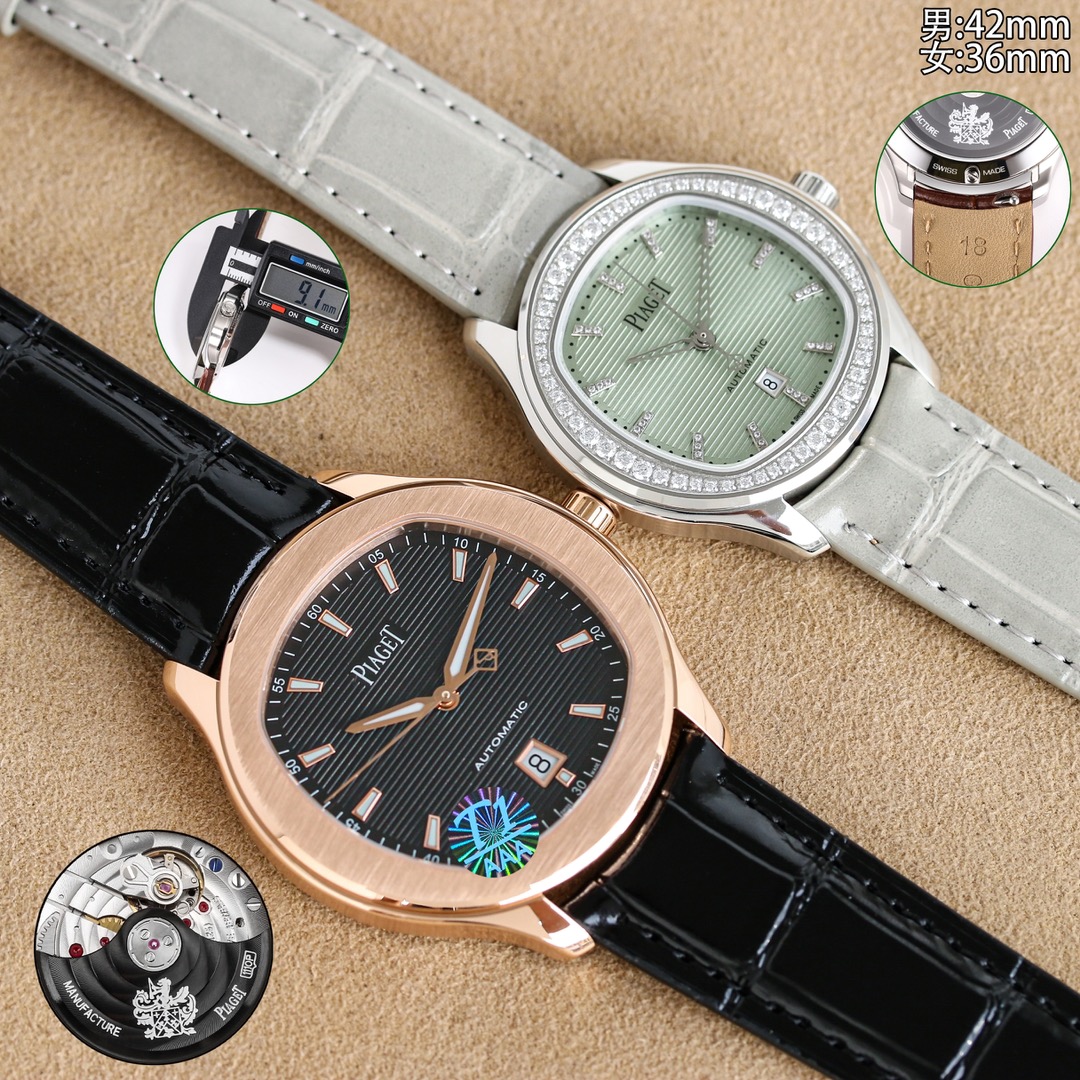 TW Polo Series: Elegant Nautilus Couple’s Watch with Steel Belt and Gold Drilling - 图片 5