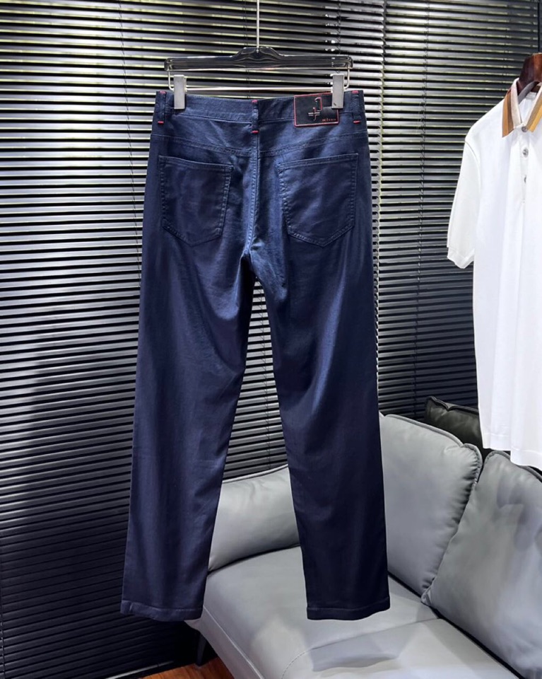 🔥Kiton 奇顿2025ss 春夏新品男士经典直筒 亚麻混纺五袋裤休闲裤， 高奢内敛低调，轻松驾驭不挑