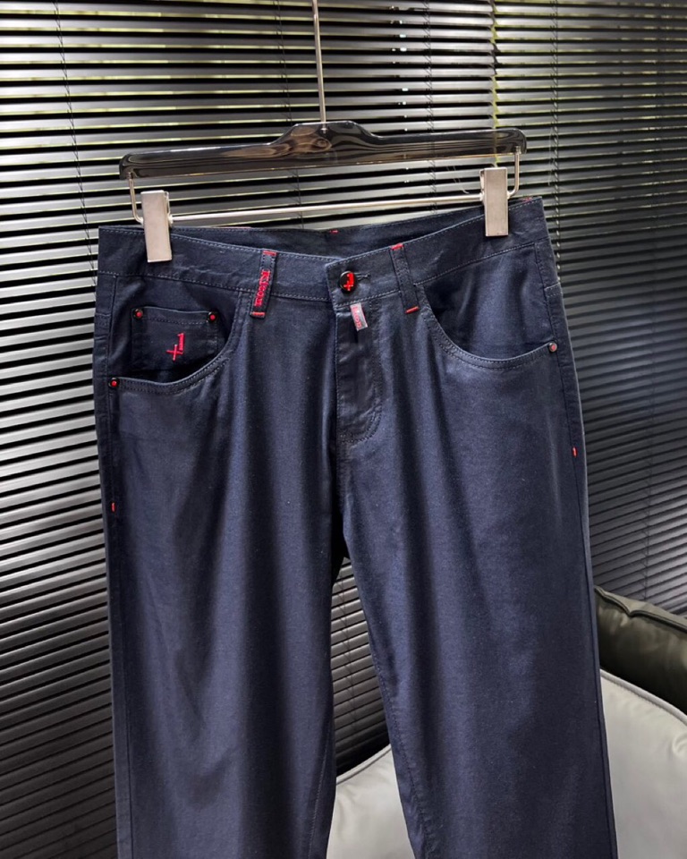 🔥Kiton 奇顿2025ss 春夏新品男士经典直筒 亚麻混纺五袋裤休闲裤， 高奢内敛低调，轻松驾驭不挑