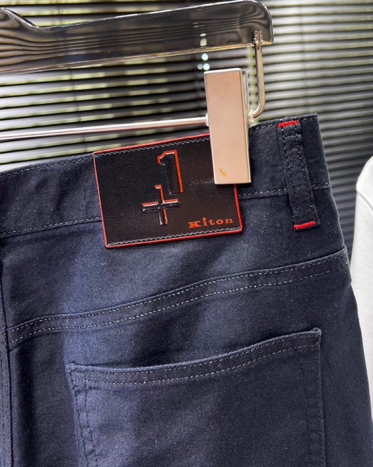 🔥Kiton 奇顿2025ss 春夏新品男士经典直筒 亚麻混纺五袋裤休闲裤， 高奢内敛低调，轻松驾驭不挑