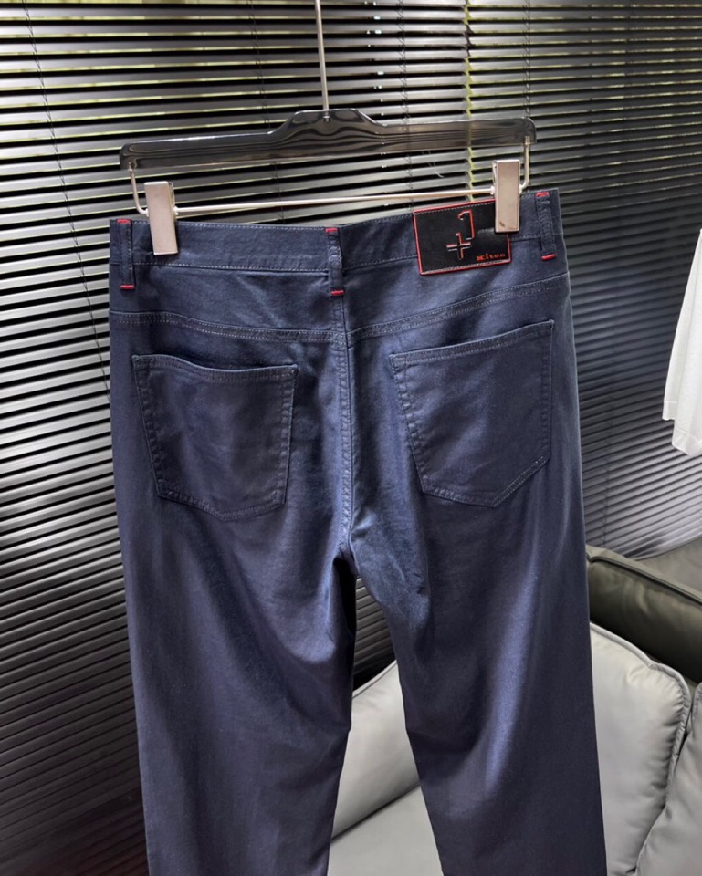 🔥Kiton 奇顿2025ss 春夏新品男士经典直筒 亚麻混纺五袋裤休闲裤， 高奢内敛低调，轻松驾驭不挑