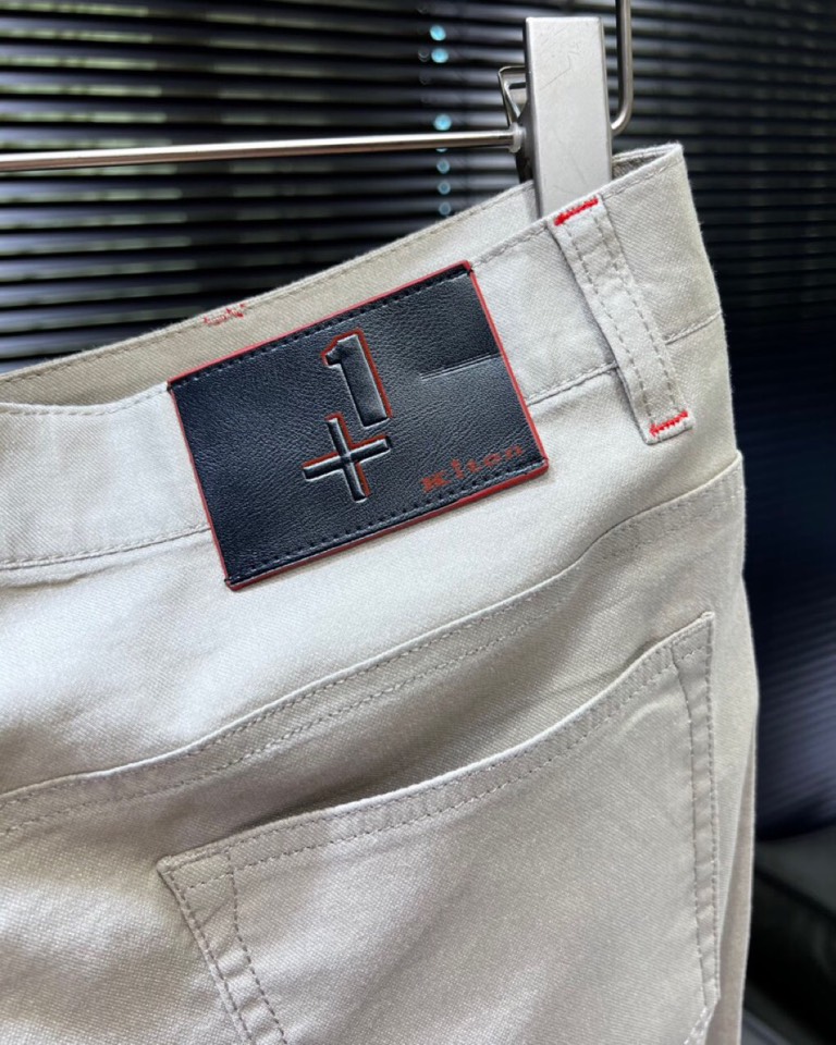 🔥Kiton 奇顿2025ss 春夏新品男士经典直筒 亚麻混纺五袋裤休闲裤， 高奢内敛低调，轻松驾驭不挑