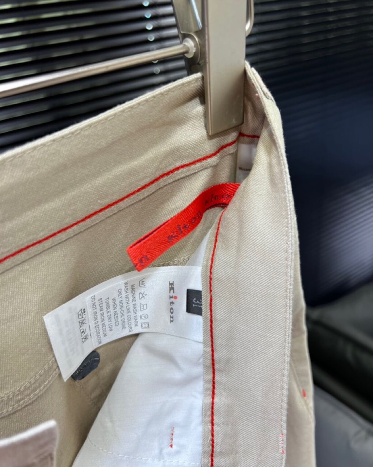 🔥Kiton 奇顿2025ss 春夏新品男士经典直筒 亚麻混纺五袋裤休闲裤， 高奢内敛低调，轻松驾驭不挑