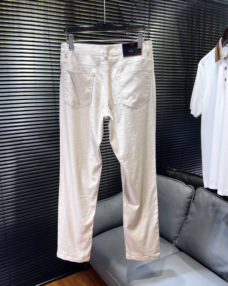 🔥Kiton 奇顿2025ss 春夏新品男士经典直筒 亚麻混纺五袋裤休闲裤， 高奢内敛低调，轻松驾驭不挑