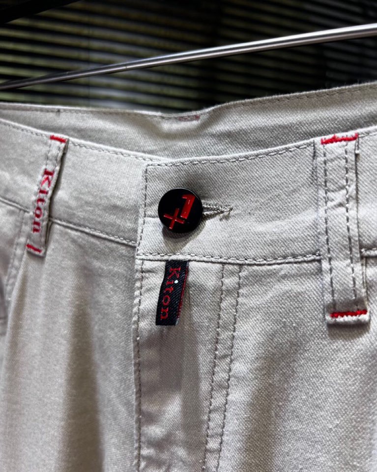 🔥Kiton 奇顿2025ss 春夏新品男士经典直筒 亚麻混纺五袋裤休闲裤， 高奢内敛低调，轻松驾驭不挑