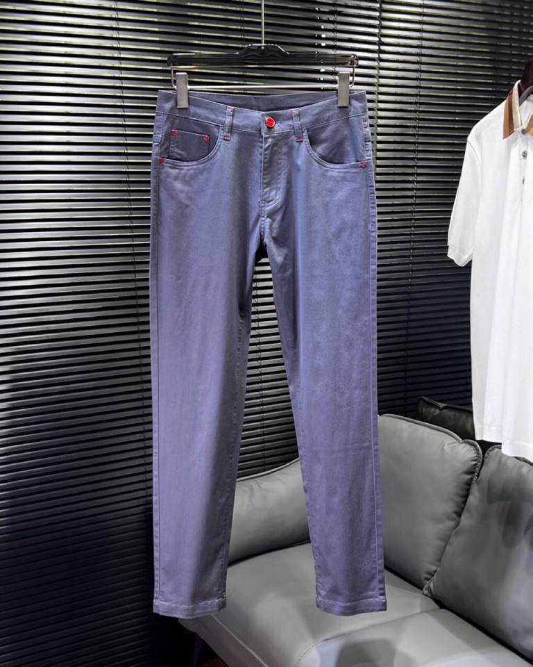 🔥Kiton 【奇顿】2025ss 春夏新品男士经典棉质 直筒版型牛仔裤休闲裤， 高奢内敛低调，轻松驾驭