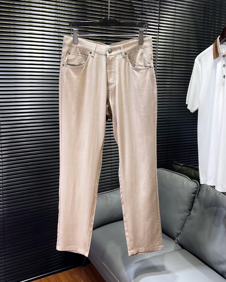 🔥Loro Piana 诺悠翩雅Lss春夏新品休闲裤\n男士亚麻 五口袋长裤， 高奢内敛低调，轻松驾驭不