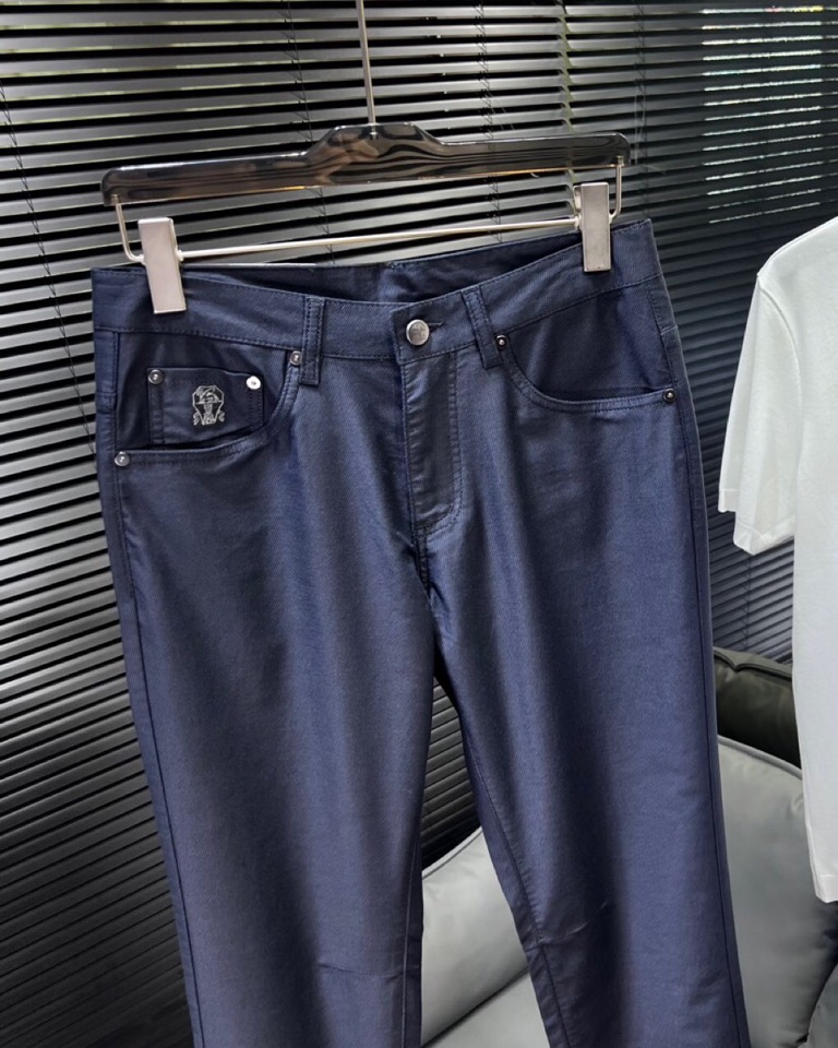 🔥Brunello Cucinelli BC 2025ss 春夏新品\n男士直筒休闲时尚牛仔裤休闲裤， 