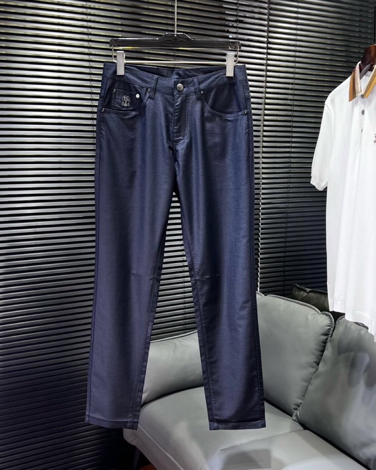 🔥Brunello Cucinelli BC 2025ss 春夏新品\n男士直筒休闲时尚牛仔裤休闲裤， 
