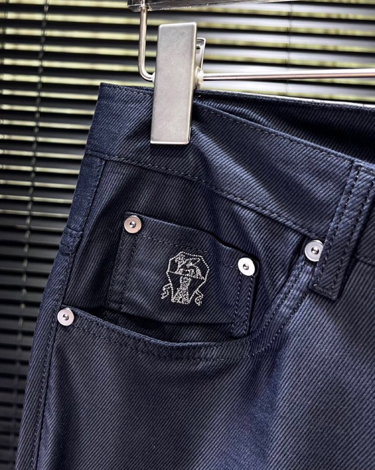 🔥Brunello Cucinelli BC 2025ss 春夏新品\n男士直筒休闲时尚牛仔裤休闲裤， 