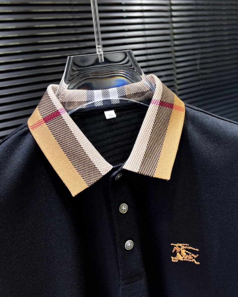🔥Burberry 巴宝莉2025ss 春夏新品男士棉质 针织短袖翻领T恤POLO衫， 高奢内敛低调，轻