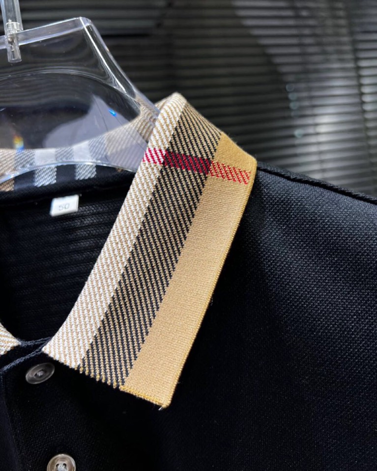 🔥Burberry 巴宝莉2025ss 春夏新品男士棉质 针织短袖翻领T恤POLO衫， 高奢内敛低调，轻