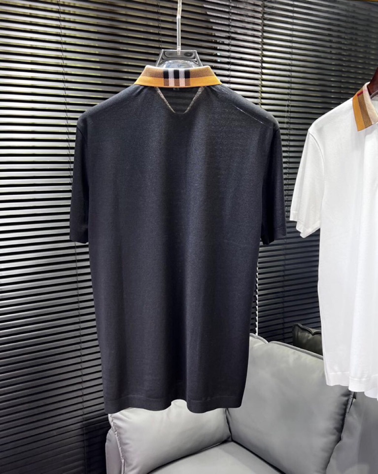 🔥Burberry 巴宝莉2025ss 春夏新品男士棉质 针织短袖翻领T恤POLO衫， 高奢内敛低调，轻