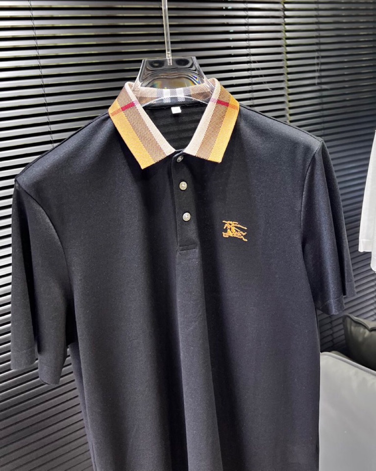 🔥Burberry 巴宝莉2025ss 春夏新品男士棉质 针织短袖翻领T恤POLO衫， 高奢内敛低调，轻