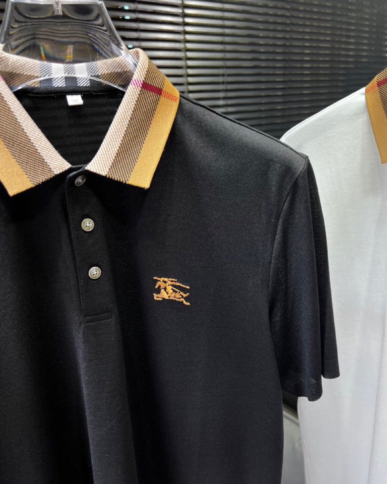 🔥Burberry 巴宝莉2025ss 春夏新品男士棉质 针织短袖翻领T恤POLO衫， 高奢内敛低调，轻