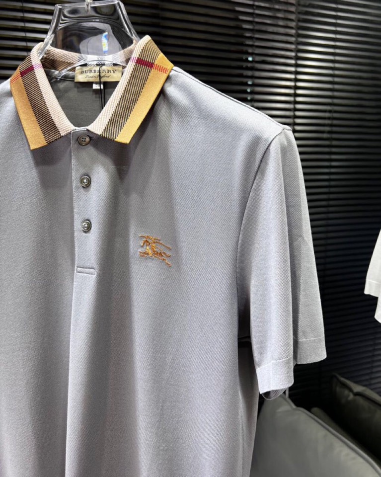 🔥Burberry 巴宝莉2025ss 春夏新品男士棉质 针织短袖翻领T恤POLO衫， 高奢内敛低调，轻