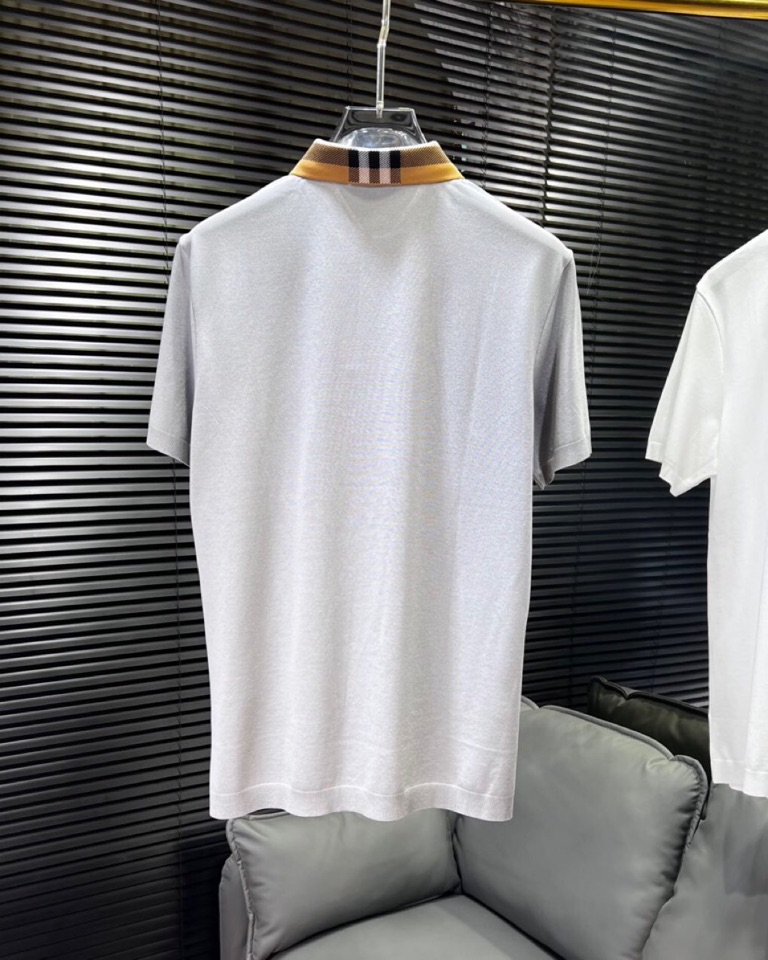 🔥Burberry 巴宝莉2025ss 春夏新品男士棉质 针织短袖翻领T恤POLO衫， 高奢内敛低调，轻