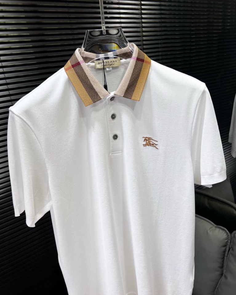 🔥Burberry 巴宝莉2025ss 春夏新品男士棉质 针织短袖翻领T恤POLO衫， 高奢内敛低调，轻