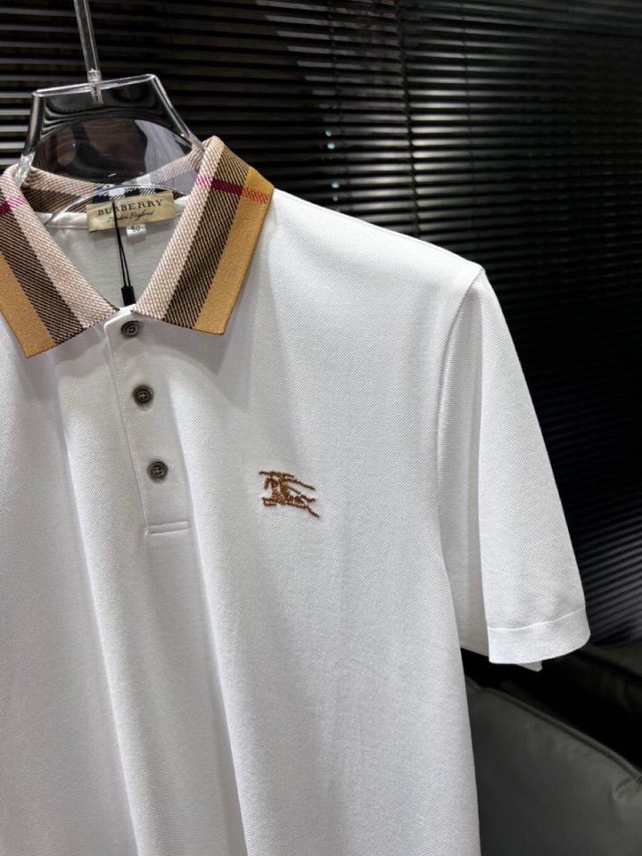 🔥Burberry 巴宝莉2025ss 春夏新品男士棉质 针织短袖翻领T恤POLO衫， 高奢内敛低调，轻
