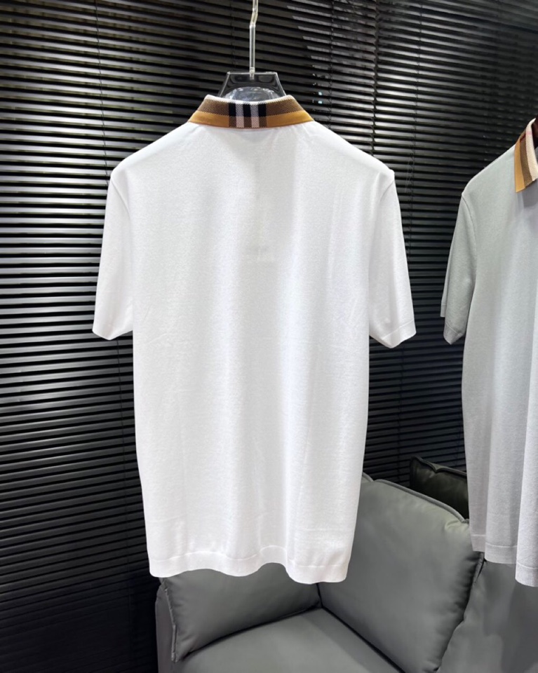 🔥Burberry 巴宝莉2025ss 春夏新品男士棉质 针织短袖翻领T恤POLO衫， 高奢内敛低调，轻