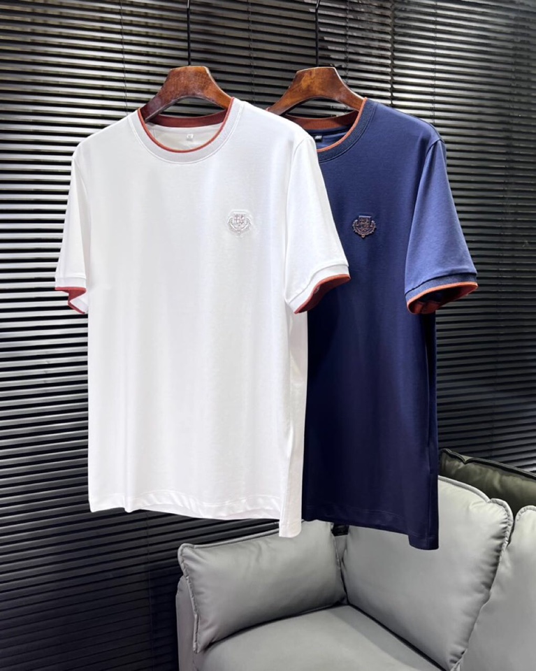 🔥Loro Piana 诺悠翩雅lP。 1995ss 春夏新品\n男士棉质针织短袖圆领T恤衫， 高奢内敛
