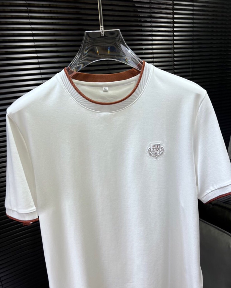 🔥Loro Piana 诺悠翩雅lP。 1995ss 春夏新品\n男士棉质针织短袖圆领T恤衫， 高奢内敛