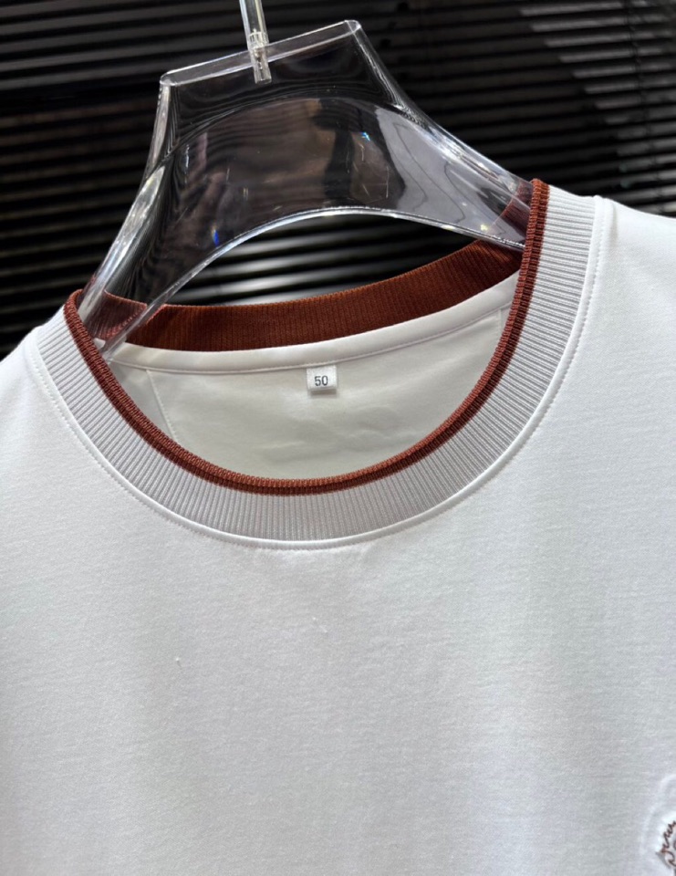 🔥Loro Piana 诺悠翩雅lP。 1995ss 春夏新品\n男士棉质针织短袖圆领T恤衫， 高奢内敛