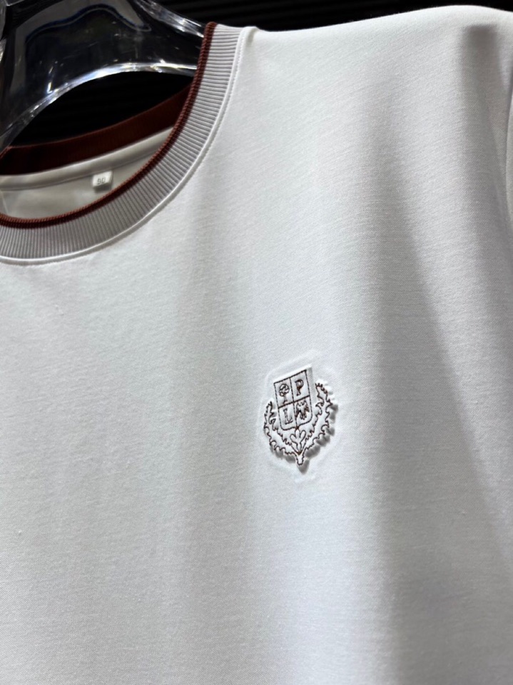 🔥Loro Piana 诺悠翩雅lP。 1995ss 春夏新品\n男士棉质针织短袖圆领T恤衫， 高奢内敛