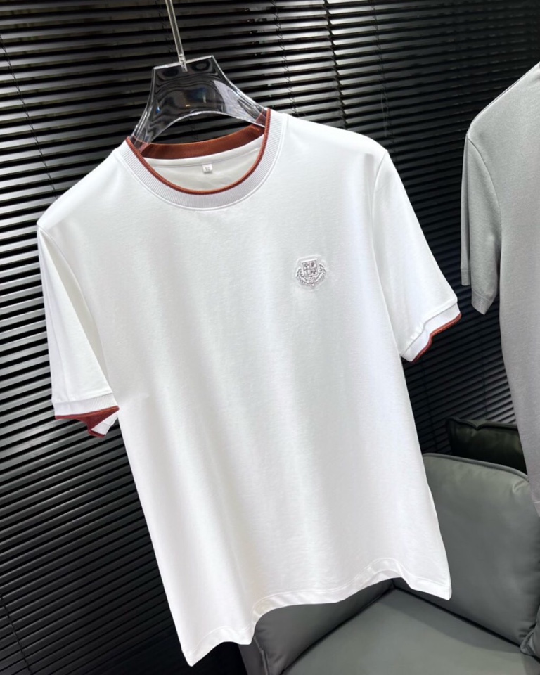 🔥Loro Piana 诺悠翩雅lP。 1995ss 春夏新品\n男士棉质针织短袖圆领T恤衫， 高奢内敛