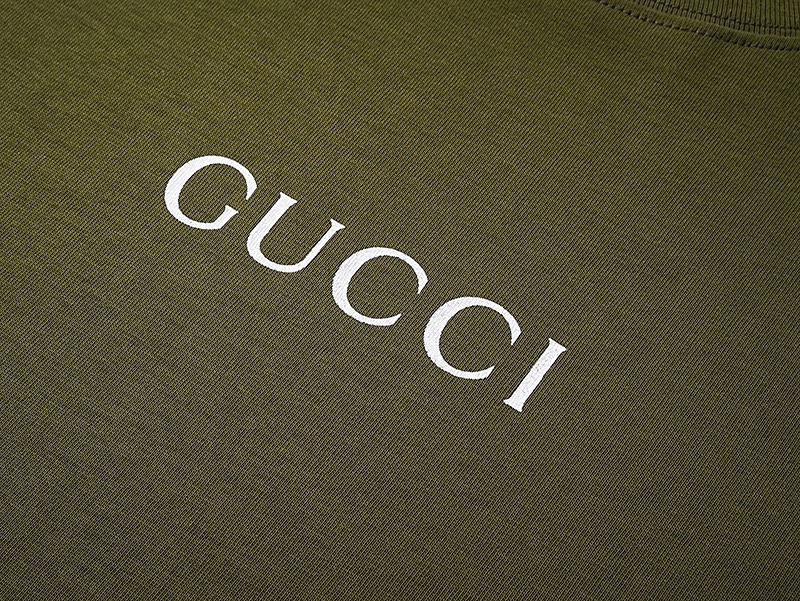 古驰/Gucci 夏季新款 简约字母印花圆领短袖T恤