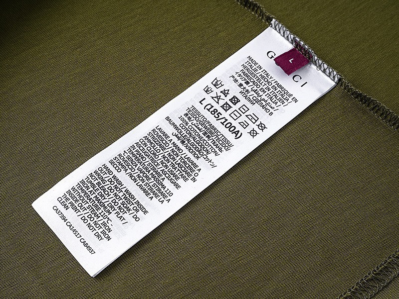 古驰/Gucci 夏季新款 简约字母印花圆领短袖T恤