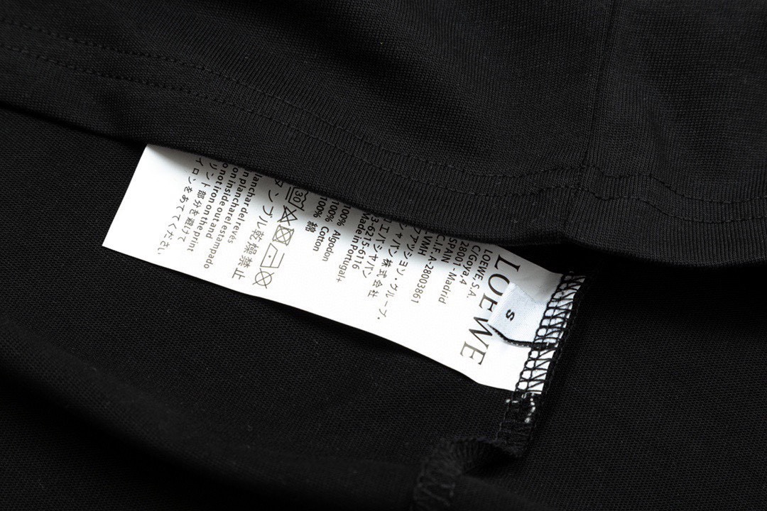 罗意威/Loewe 夏季新品 霓虹刺绣荧光粉圆领短袖T恤