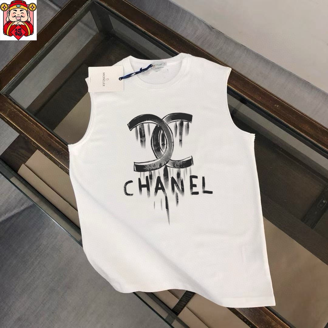 Chanel 品牌【CHANEL 香奈儿】2025夏季新品背心T袖 简约款式 任何人都可以轻松驾驶 进口定制丝光棉面料 手软舒适有型 吸汗透气