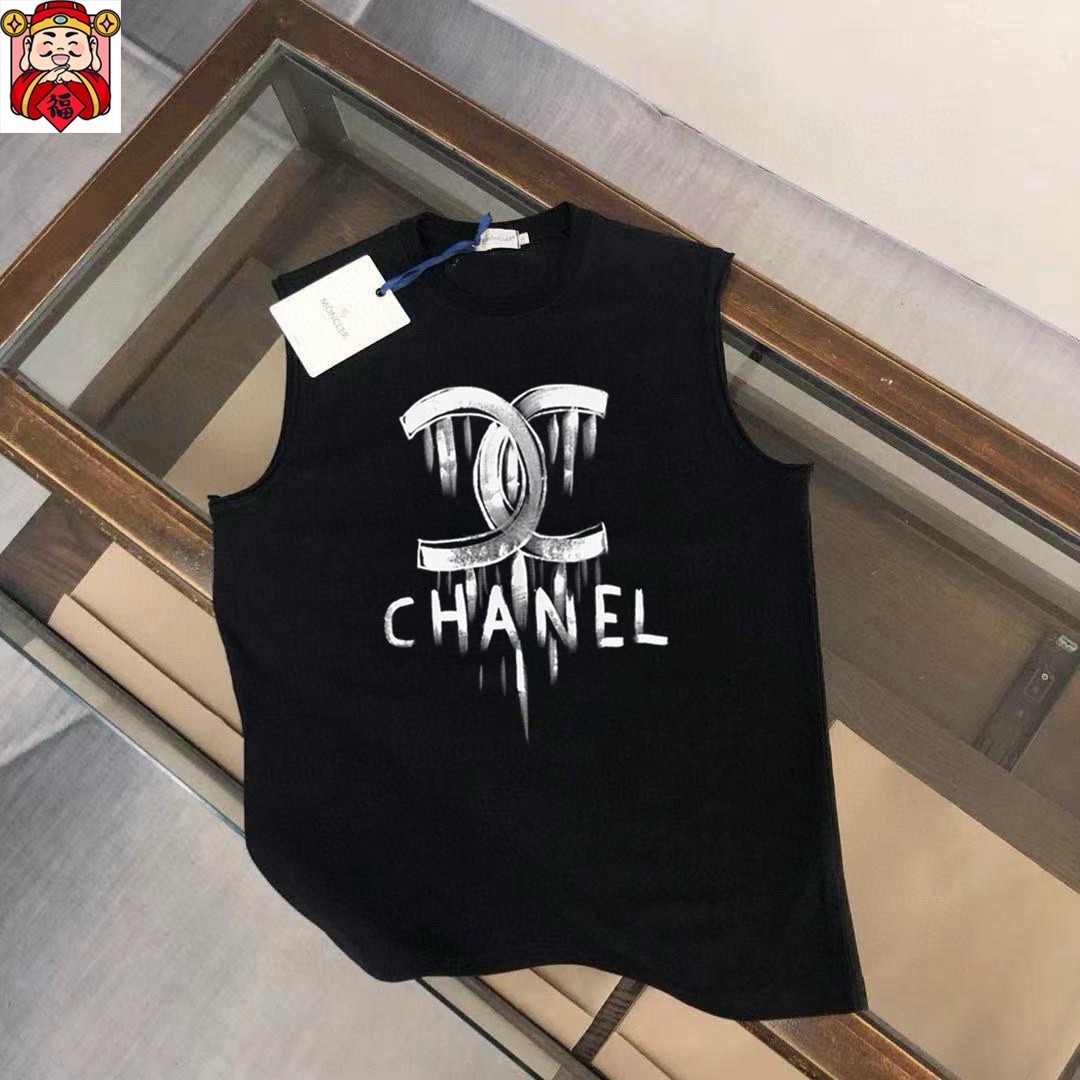Chanel 品牌【CHANEL 香奈儿】2025夏季新品背心T袖 简约款式 任何人都可以轻松驾驶 进口定制丝光棉面料 手软舒适有型 吸汗透气