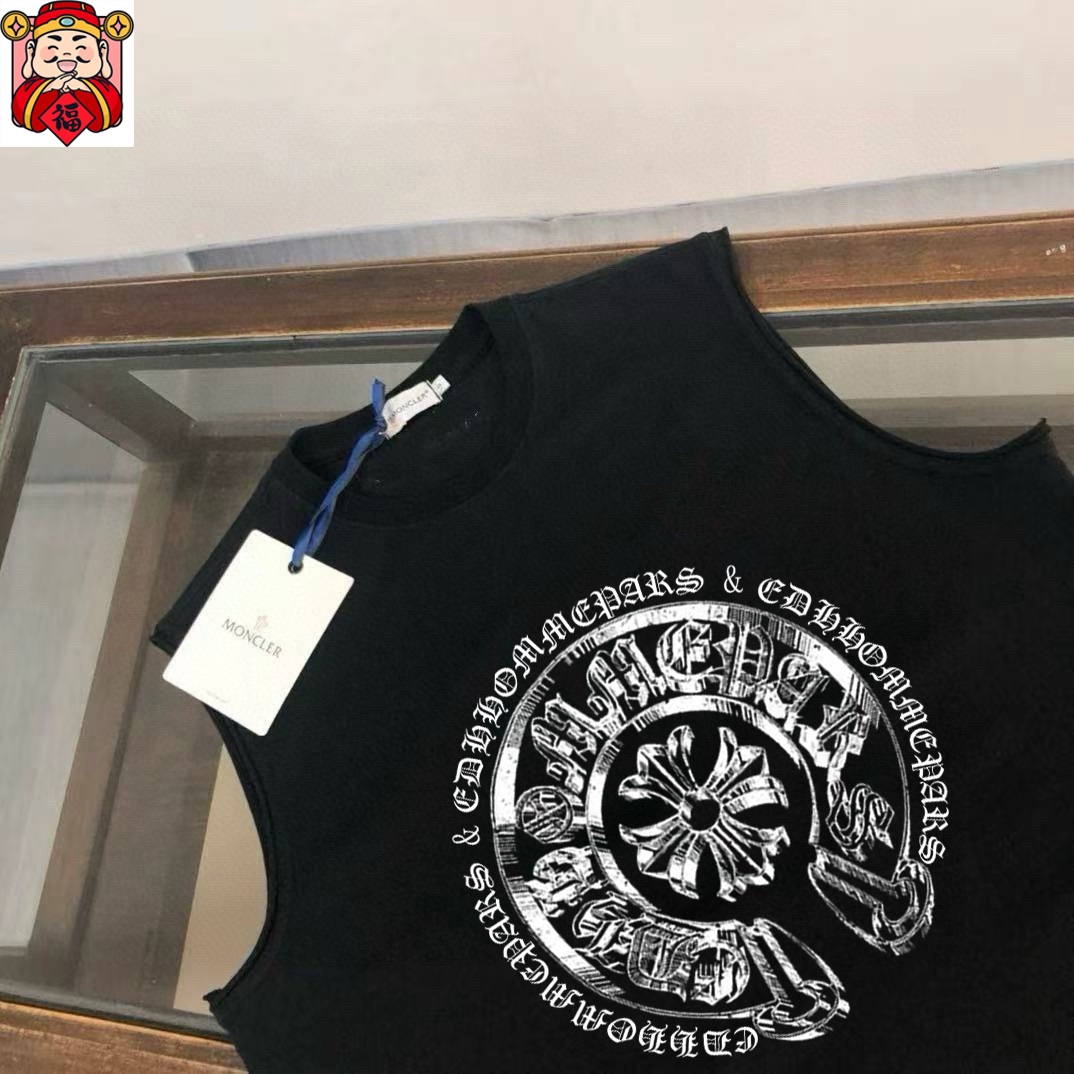Chrome Hearts 品牌【ChampionHearts 克罗心】2025夏季新品背心T袖 简约款式 任何人都可以轻松驾驶 进口定制丝光棉面料 手软舒适有型 吸汗透气