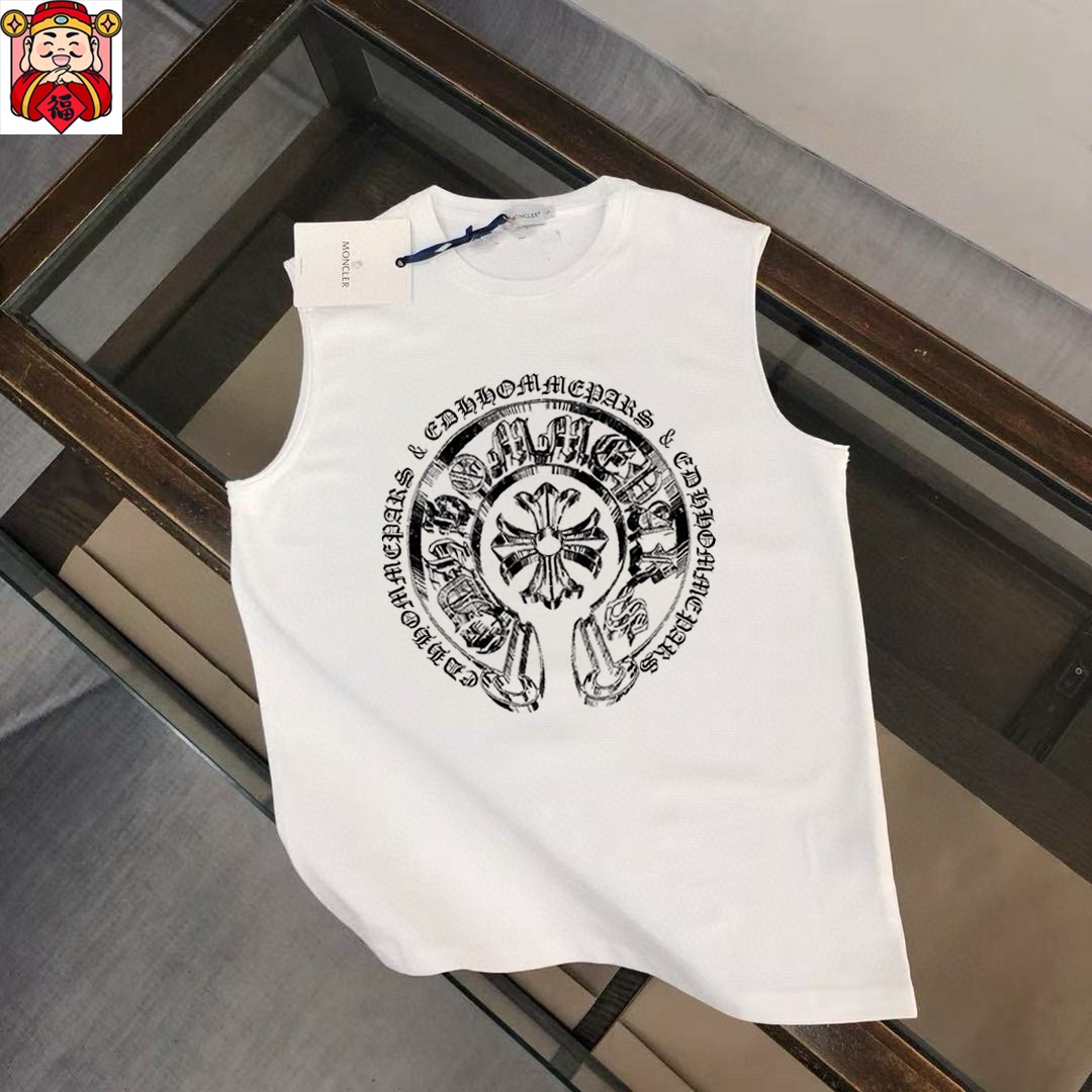 Chrome Hearts 品牌【ChampionHearts 克罗心】2025夏季新品背心T袖 简约款式 任何人都可以轻松驾驶 进口定制丝光棉面料 手软舒适有型 吸汗透气