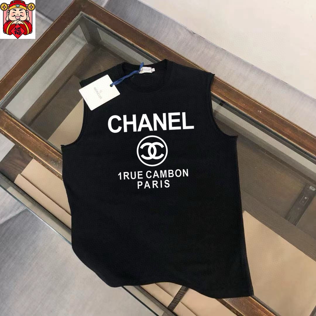 Chanel 品牌【CHANEL 香奈儿】2025夏季新品背心T袖 简约款式 任何人都可以轻松驾驶 进口定制丝光棉面料 手软舒适有型 吸汗透气
