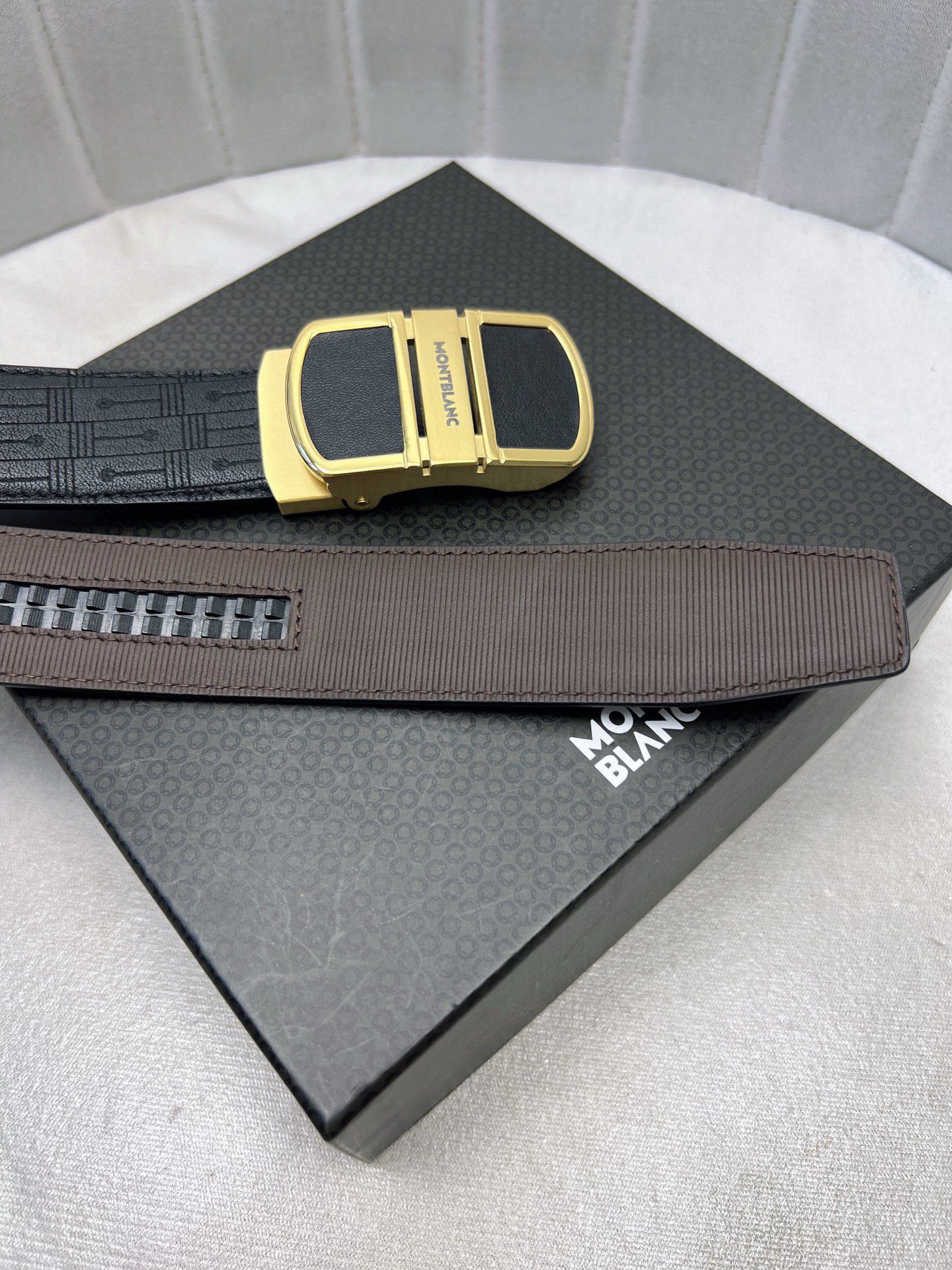 Italian Imported Cattle Belt with Automatic One-Headed Oxen-Skin Stripes - 图片 7