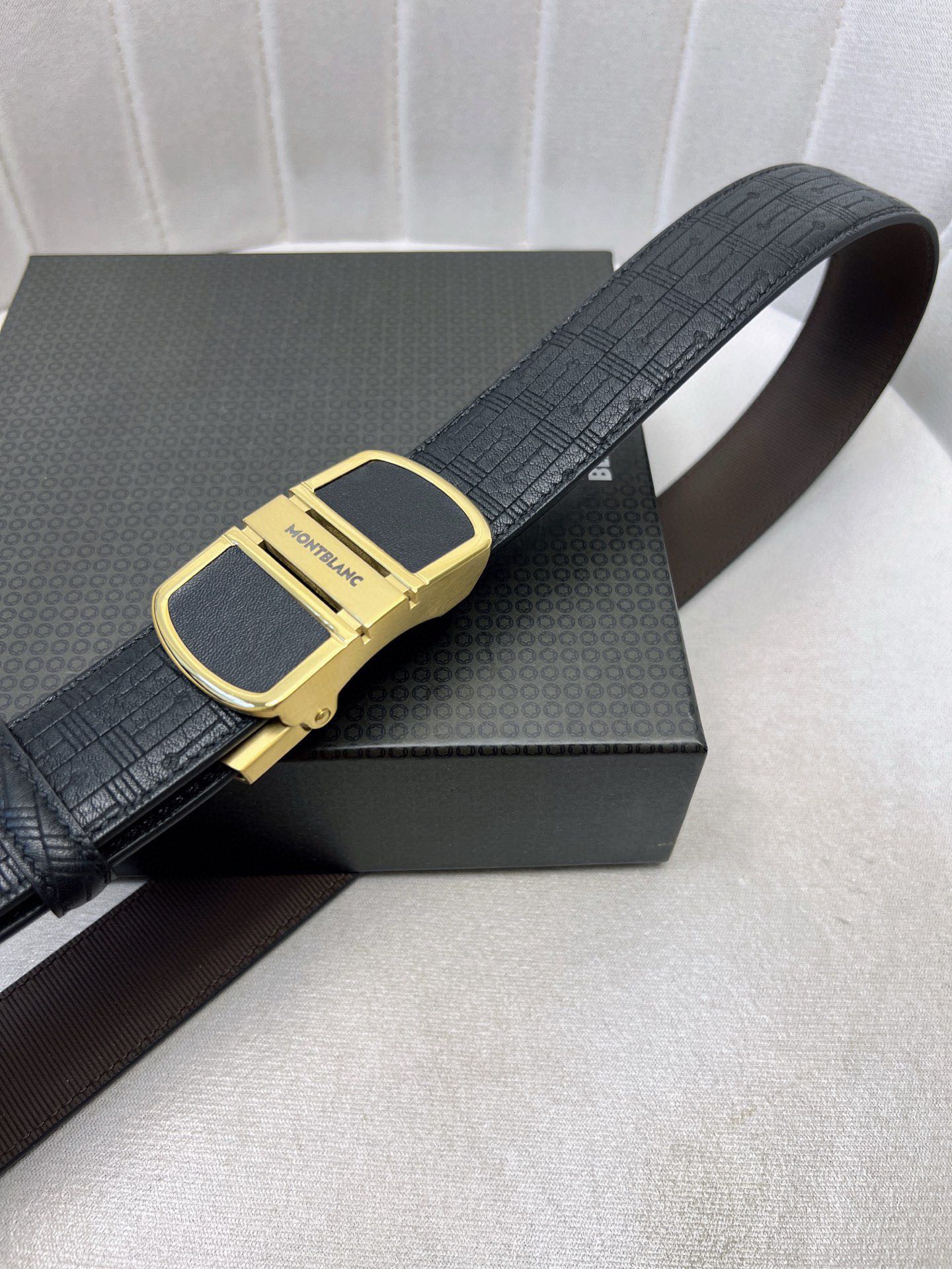 Italian Imported Cattle Belt with Automatic One-Headed Oxen-Skin Stripes - 图片 4