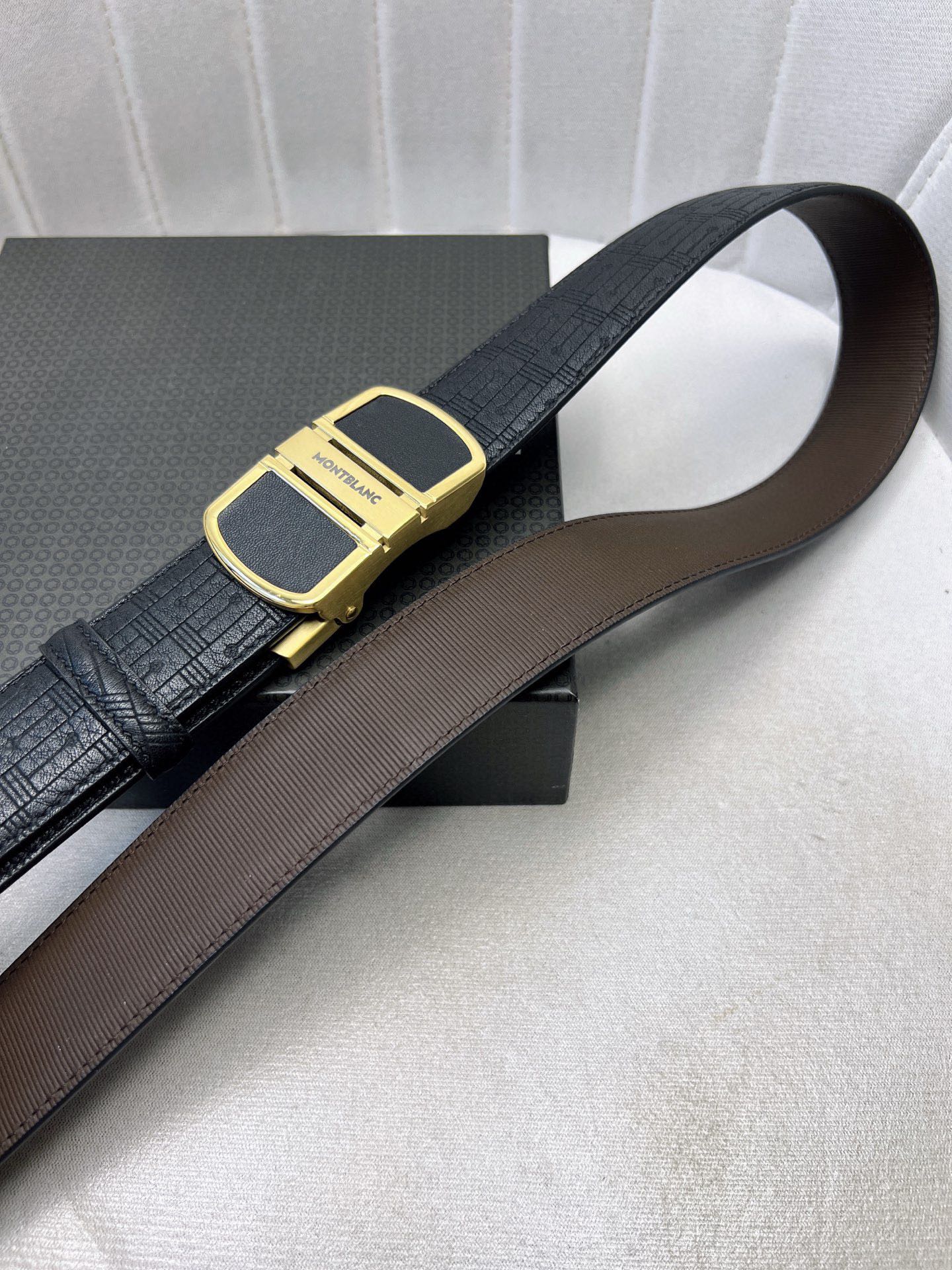 Italian Imported Cattle Belt with Automatic One-Headed Oxen-Skin Stripes - 图片 5