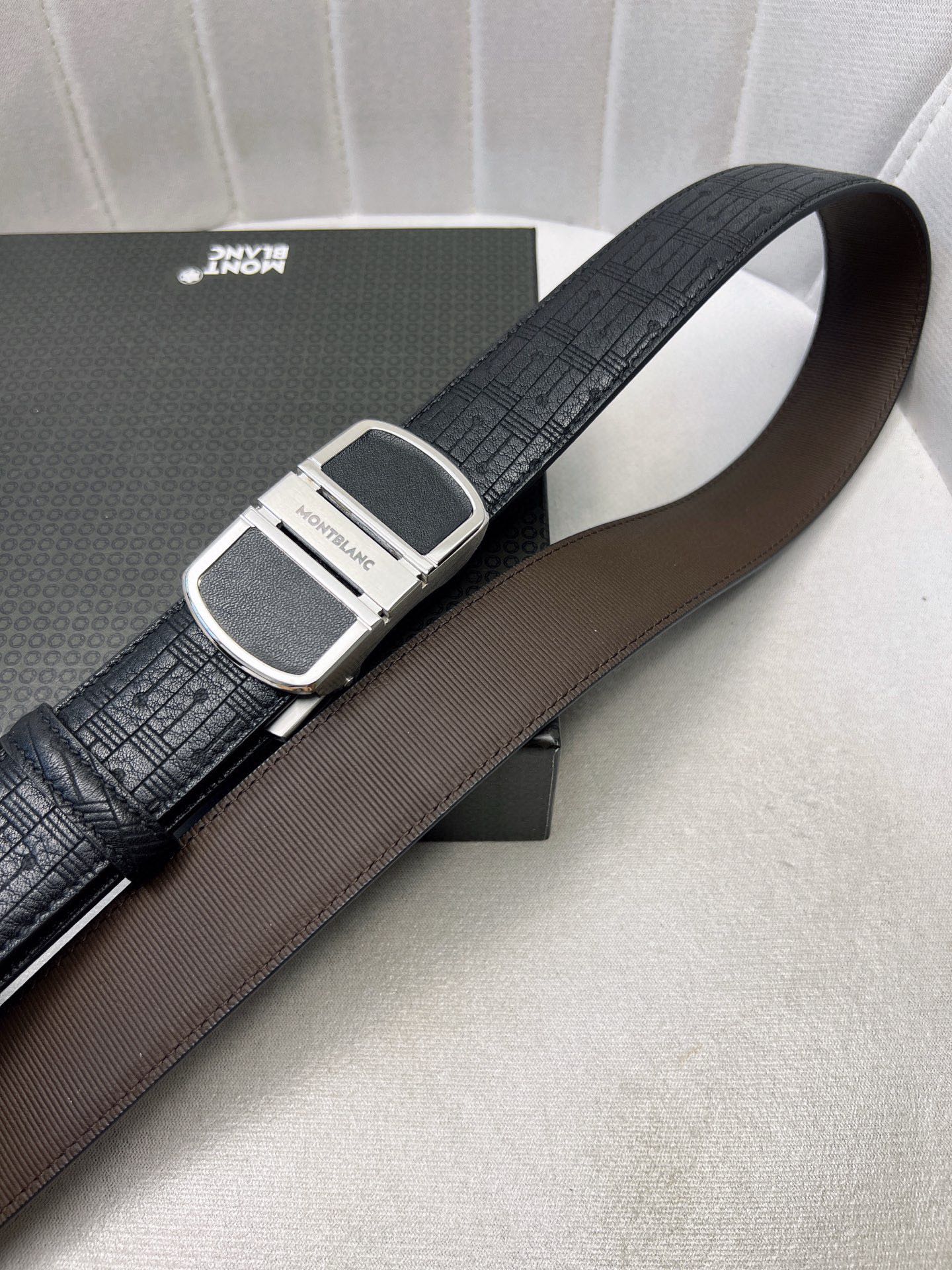 Italian Imported Cattle Belt with Automatic One-Headed Oxen-Skin Stripes - 图片 5
