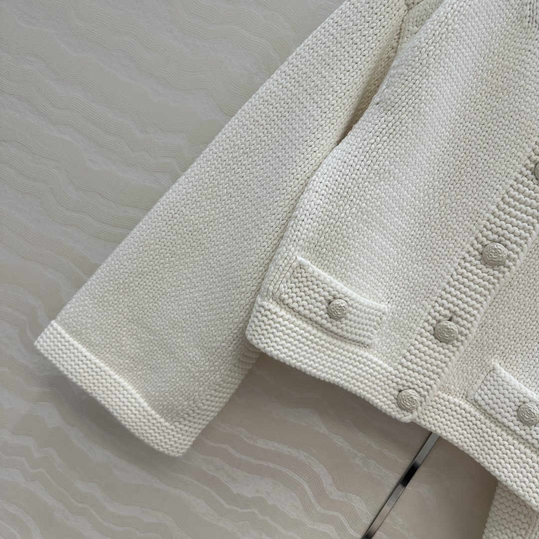 独家首发❤️原单品质Coco女孩25a新品！手摇特种纱中袖小外套！经典H小短款双口袋装饰，绝美小仙女白富