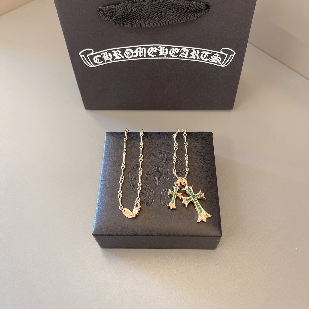 NO:922202,Champagne gold, so handsome, the latest Chrome Hearts, no explosions, factory direct sales, original one-to-one reproduction, Chrome Hearts, fine jewelry, chrome hearts19860909香槟金 太帅爆了最新款克罗心 不爆不发 厂家直销 原版一比一复刻 克罗心,饰品精品,chrome hearts,Jewelry