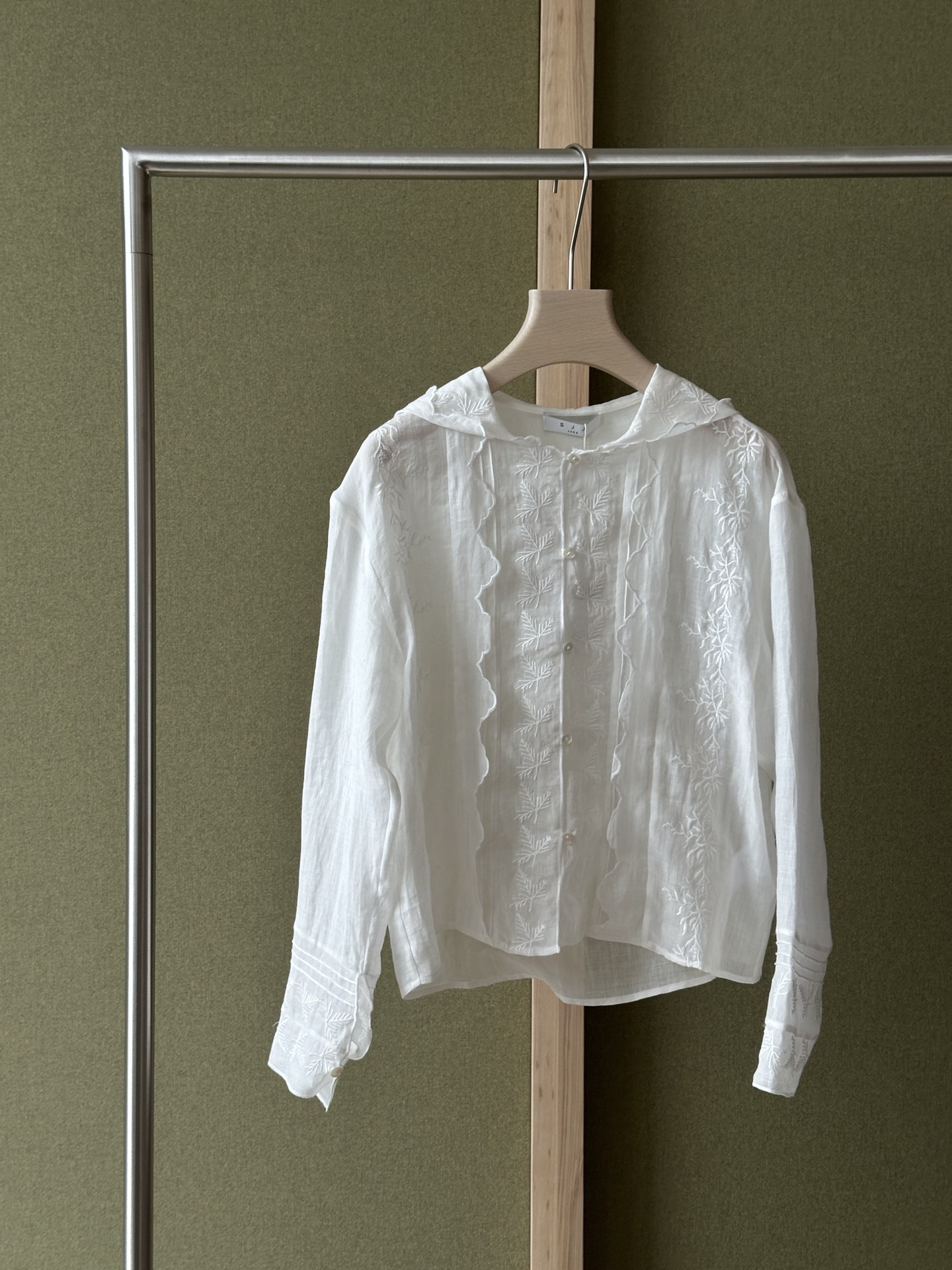 NO:440704,YS ｜New Summer Collection Flax + Embroidery Extreme Heavy SML,,alexander wang19860909YS ｜New Summer Collection 亚麻 +刺绣 极致重  SML,,alexander wang,Women's clothing