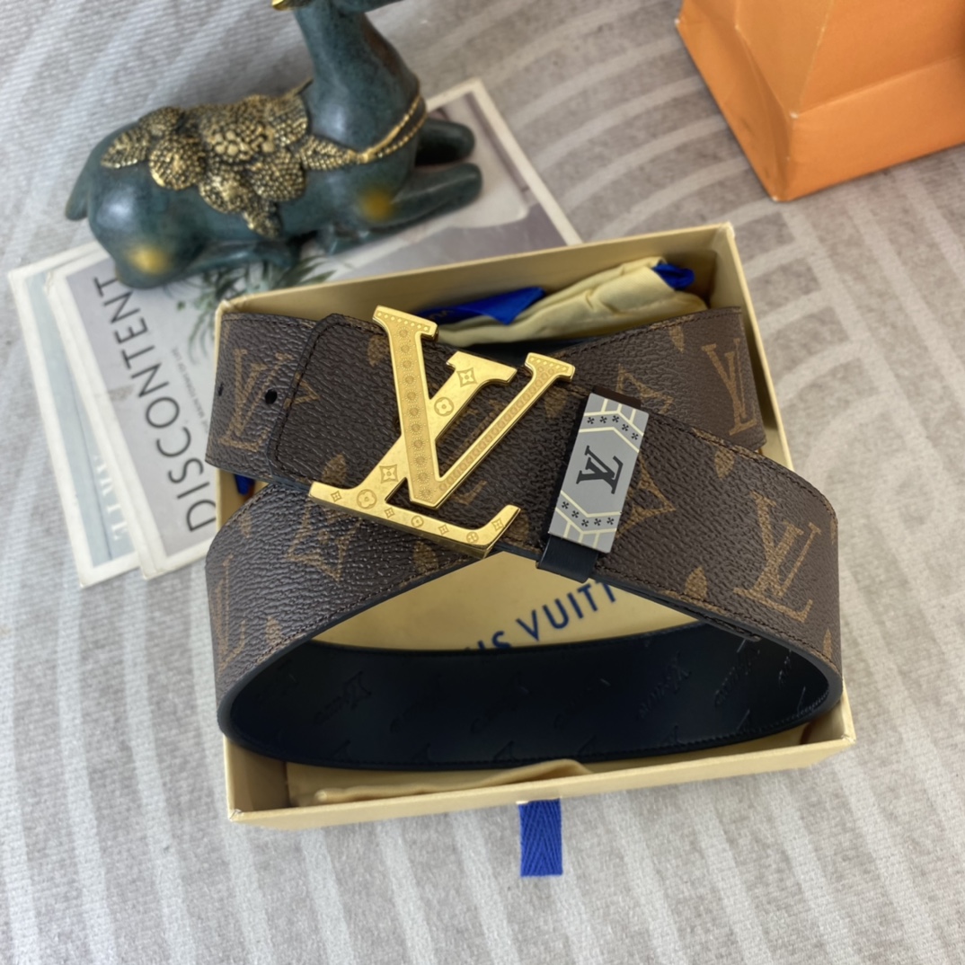 LV💕 特种皮腰带系列 ，原厂五金精品不锈钢扣，手感柔软舒适 宽3.8CM。