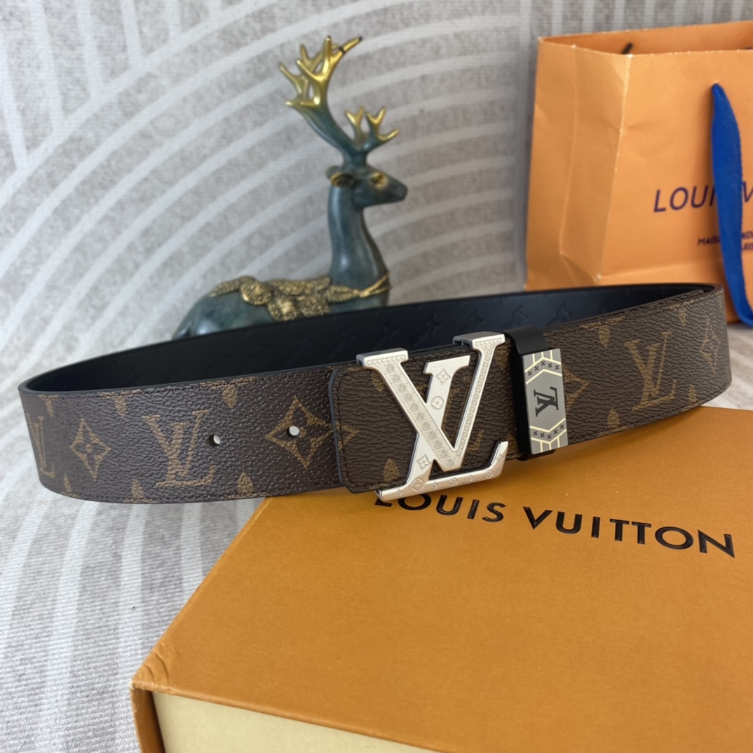 LV💕 特种皮腰带系列 ，原厂五金精品不锈钢扣，手感柔软舒适 宽3.8CM。