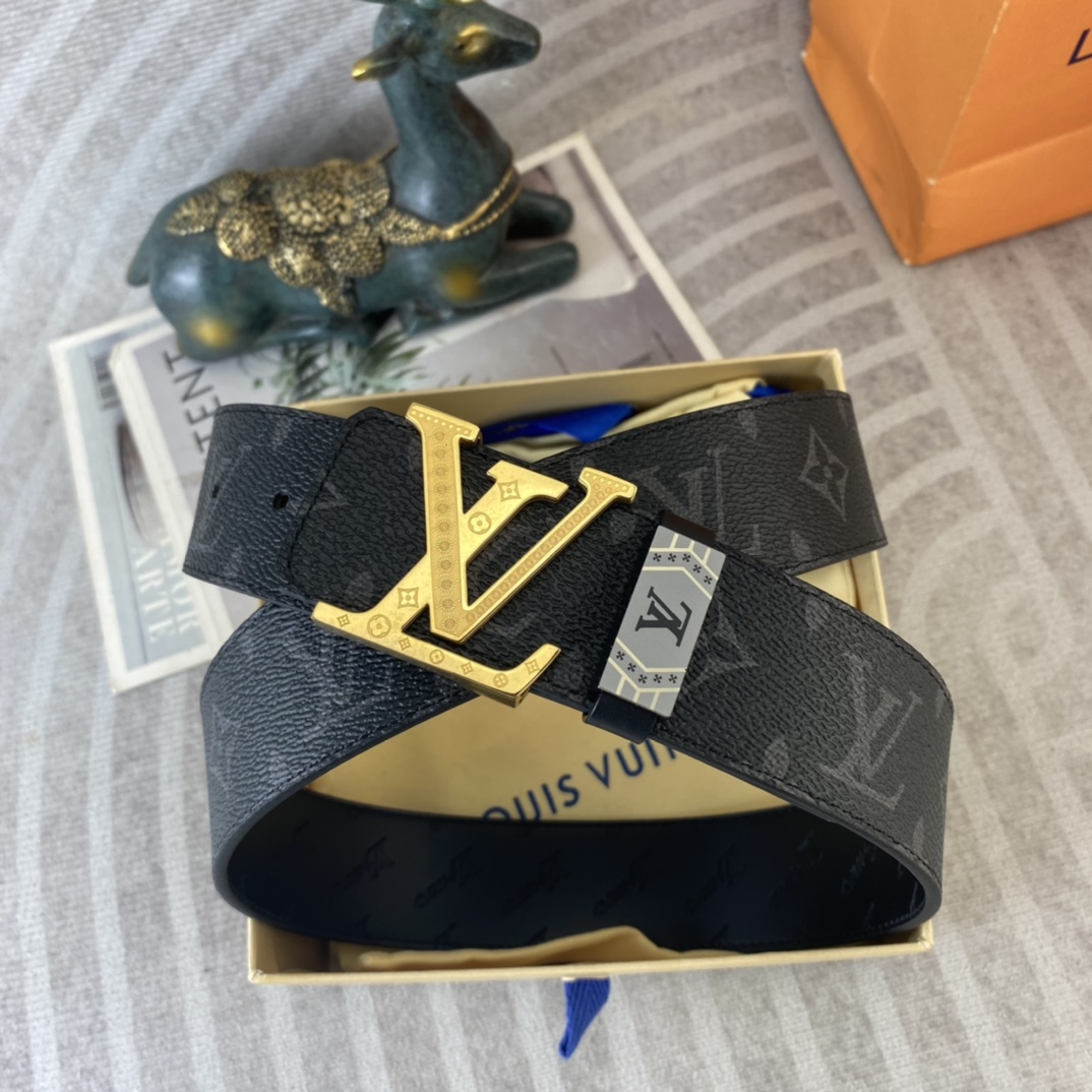 LV💕 特种皮腰带系列 ，原厂五金精品不锈钢扣，手感柔软舒适 宽3.8CM。