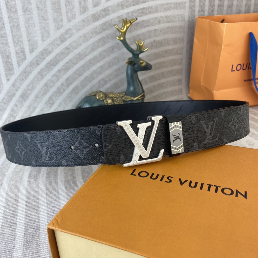 LV💕 特种皮腰带系列 ，原厂五金精品不锈钢扣，手感柔软舒适 宽3.8CM。