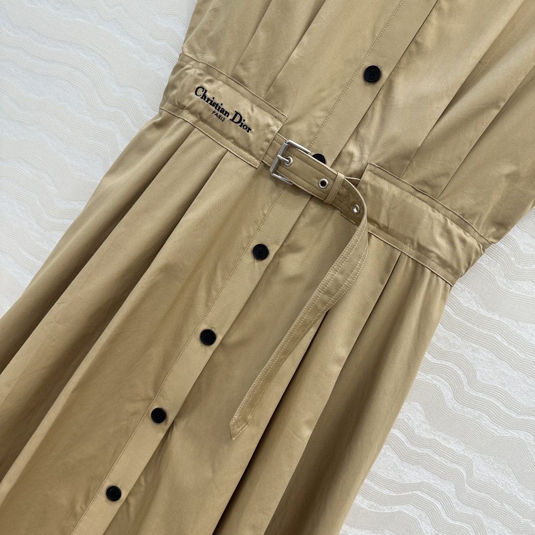 独家首发❤️高端品质missD减龄少女穿搭！气质翻领斜纹棉连衣裙！进口100%纯棉面料质感轻盈细腻，系腰