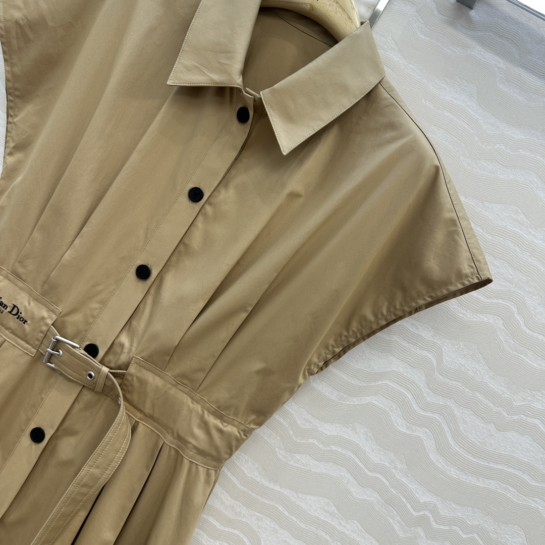 独家首发❤️高端品质missD减龄少女穿搭！气质翻领斜纹棉连衣裙！进口100%纯棉面料质感轻盈细腻，系腰